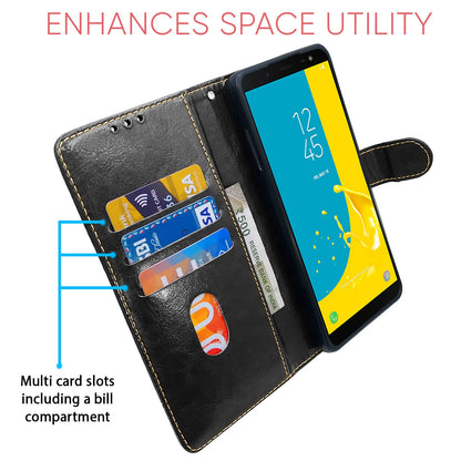 Black & brown flip cover for Samsung J6 2018 – Pikkme – photo 3