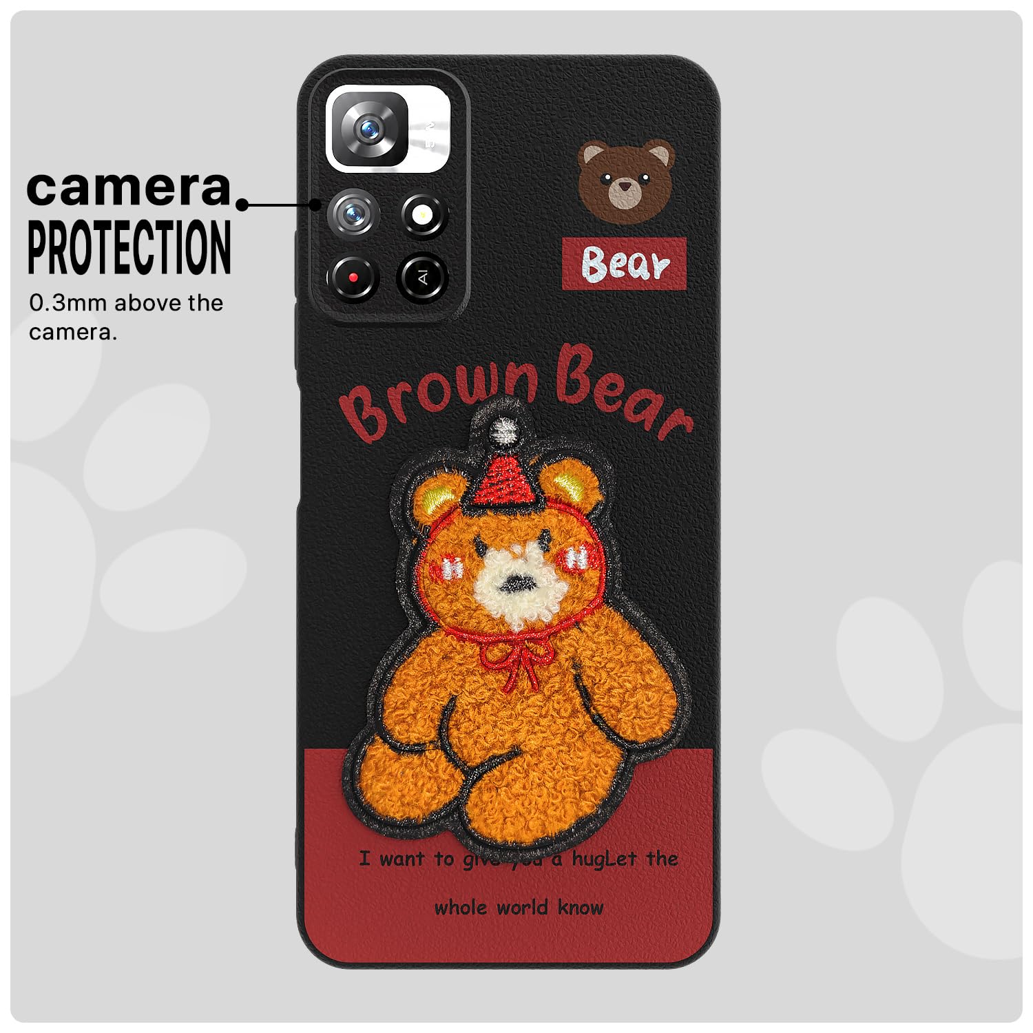 Pikkme Redmi Note 11T/Poco M4 Pro 5G Plush Patch cherry phone cover – photo 6