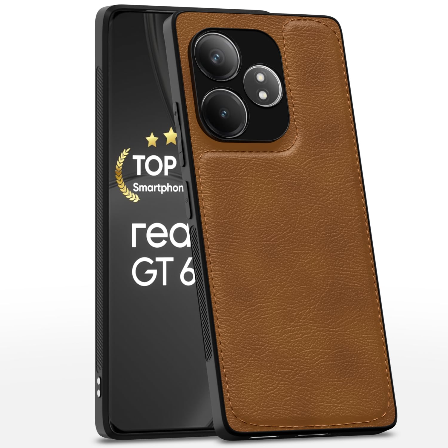 Pikkme brown mobile cover for Realme GT 6/GT 6T 5G