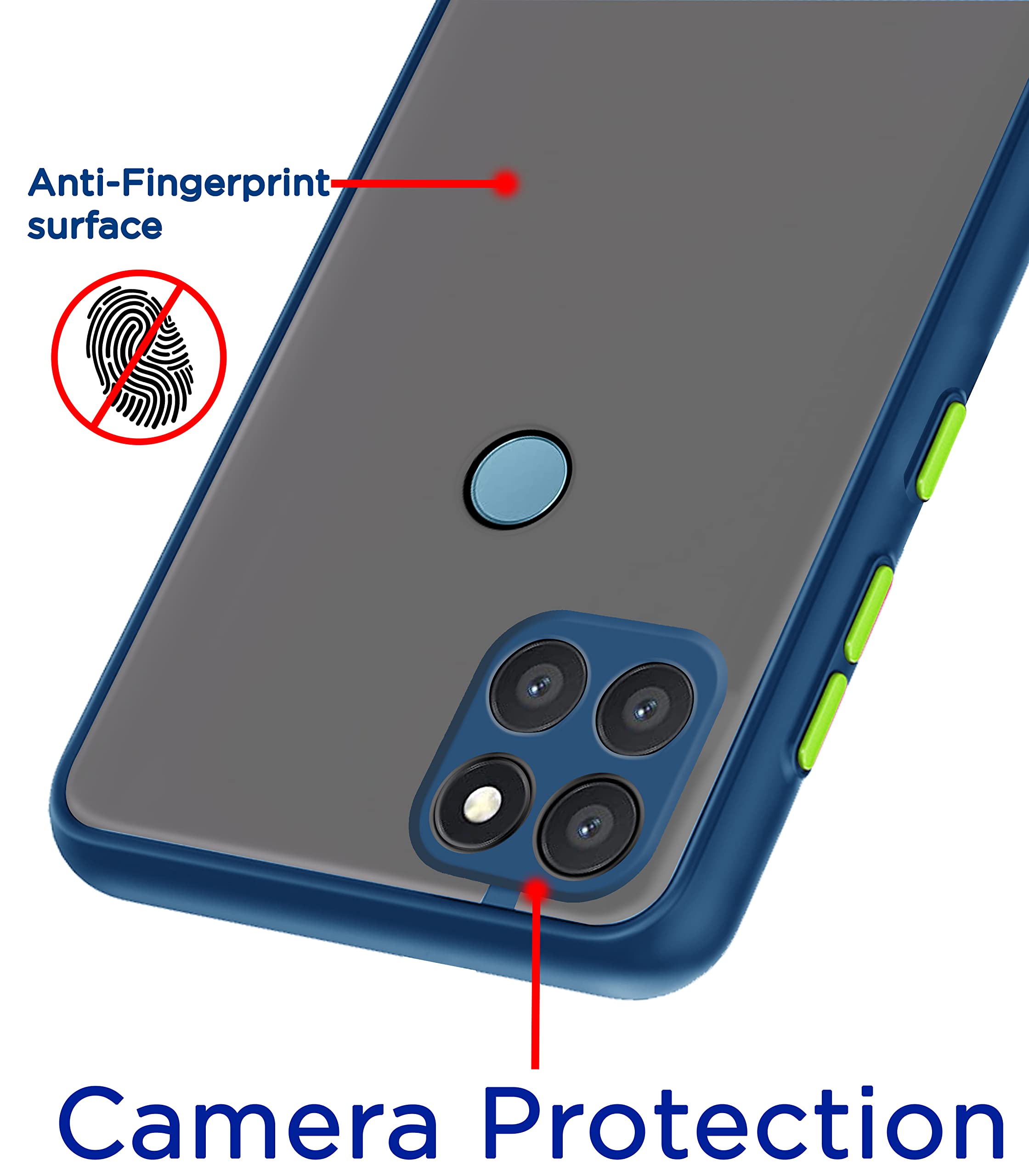 Blue Hybrid mobile cover for Realme C21Y/C25Y – Pikkme – photo 2
