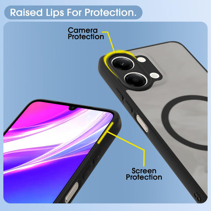 Pikkme black smoke mag-safe mobile back cover for Vivo Y11/T5 Lite 5G – photo 4