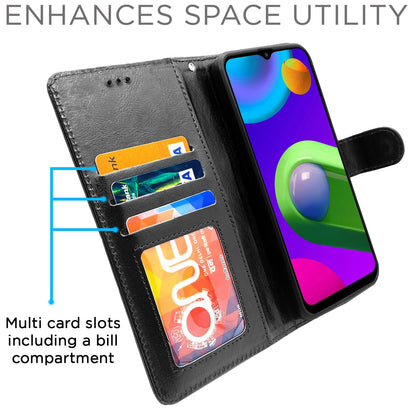 Pikkme black Wallet flip case for Samsung M02 – photo 2