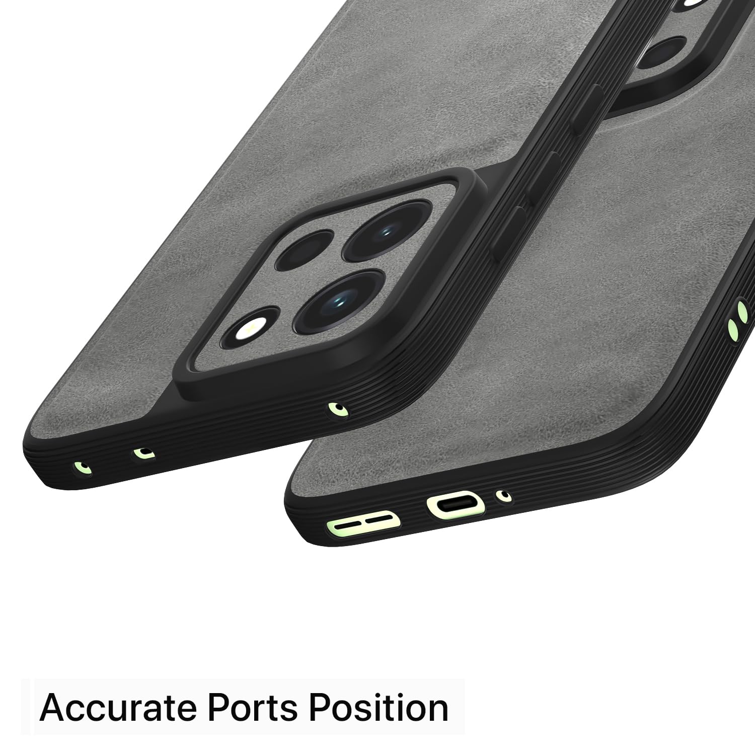 Pikkme grey Leather mobile back cover for OnePlus Nord 6 5G – photo 4
