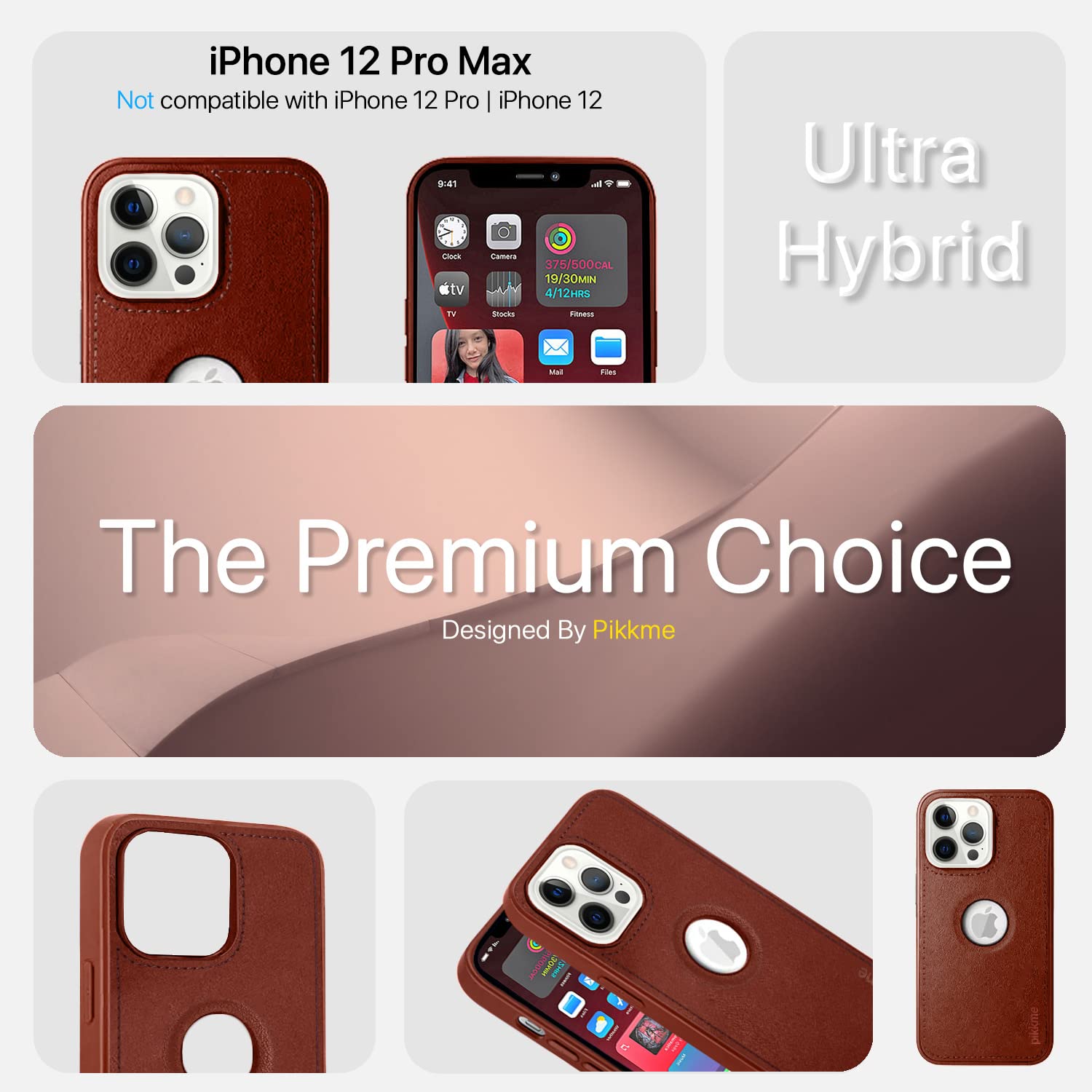 Pikkme brown Leather phone cover for iPhone 12 Pro Max – photo 3