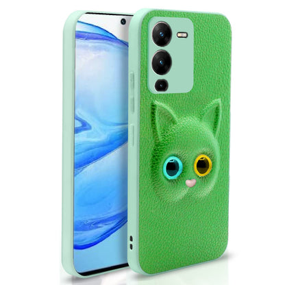 Pikkme green Cat phone cover for Vivo V25 Pro 5G
