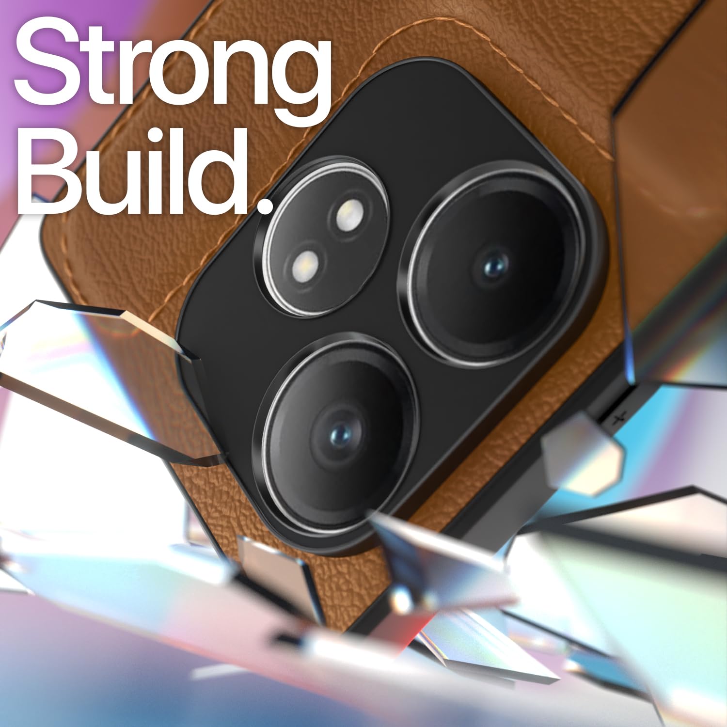 Brown Leather mobile back cover for Realme GT 6/GT 6T 5G – Pikkme – photo 5