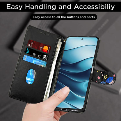 Black flower Wallet flip cover for Redmi Note 14 5G – Pikkme – photo 7