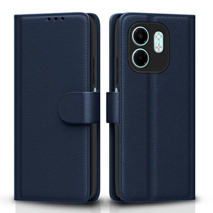 Pikkme Infinix Smart 9 HD Vintage Flip Cover (Blue)