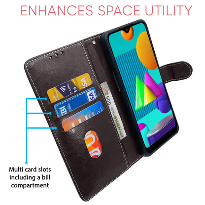 Pikkme Samsung M01 Magnetic coffee & brown flip case – photo 4