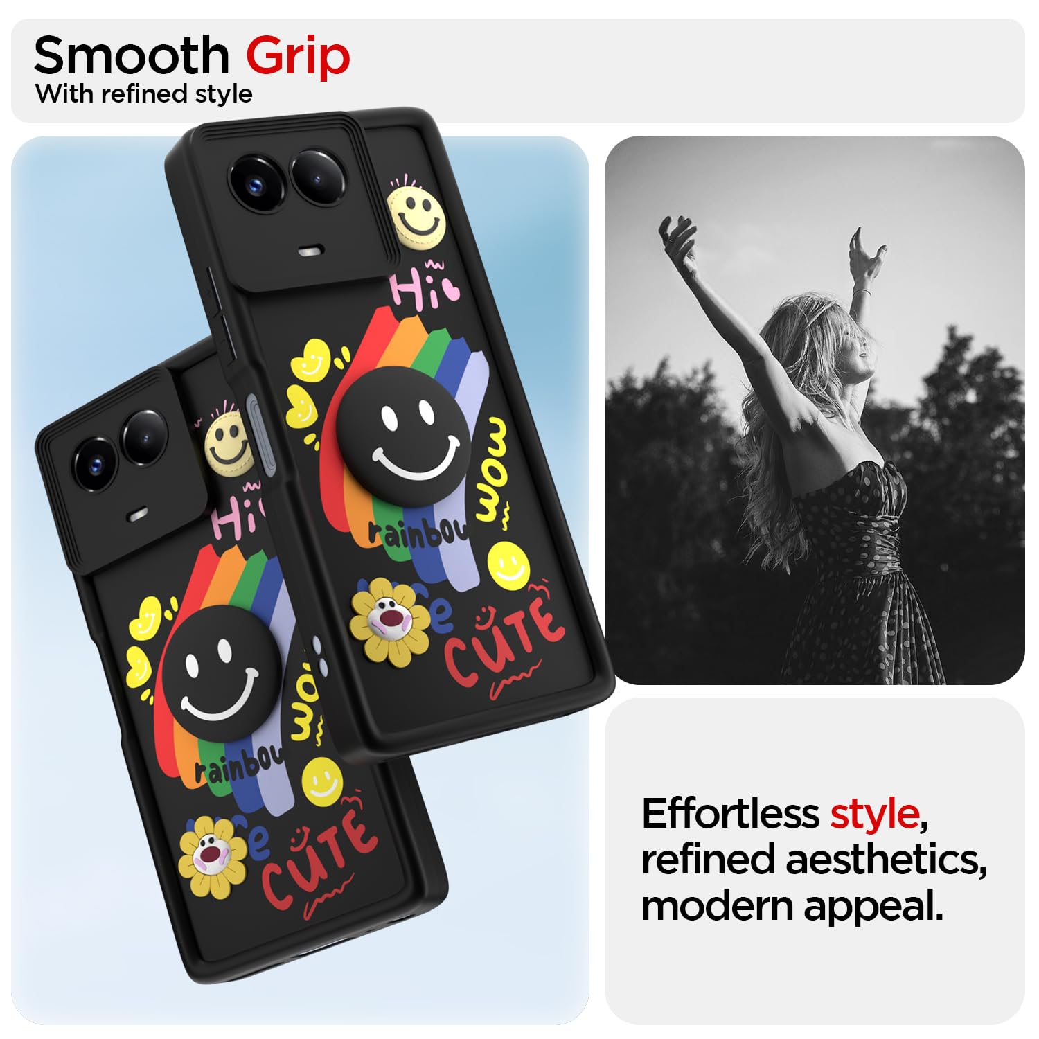 Black Soft Silicone mobile back cover for Realme 11/11X 5G/Narzo 60X 5G – Pikkme – photo 2