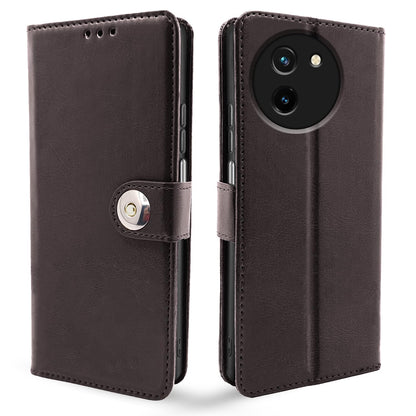 Vivo T3x/Y200i 5G Button wallet flip cover in coffee by Pikkme