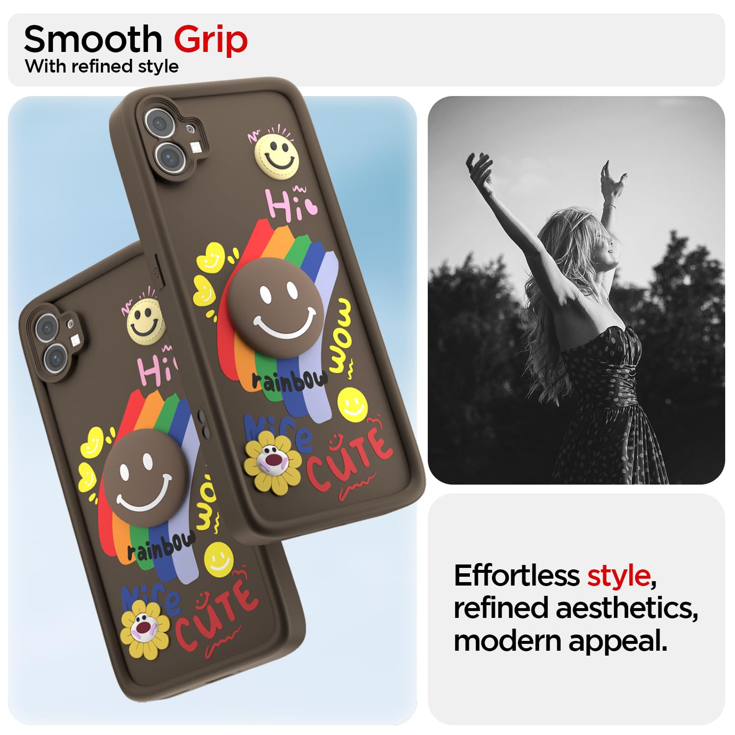Nothing Phone 1 mobile back cover in brown by Pikkme – photo 2