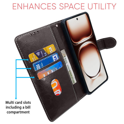 Pikkme Oppo Reno 12 5G coffee & brown flip cover – photo 4