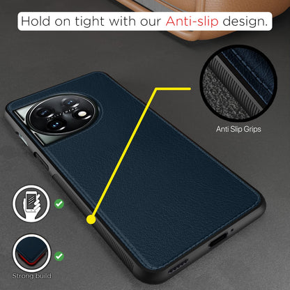 Blue Leather mobile cover for OnePlus 11 5G – Pikkme – photo 5