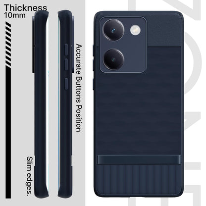 Pikkme Vivo Y300 Plus 5G Shockproof Soft FlexibleGencase Back Cover (Blue)