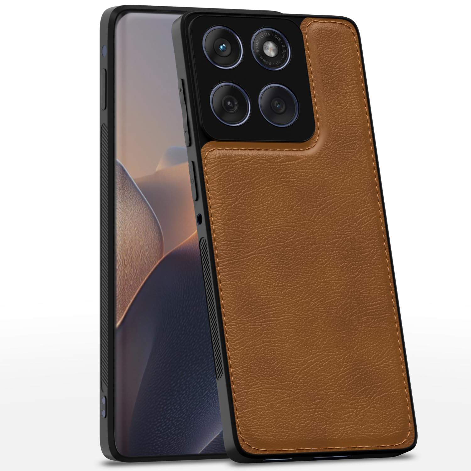 Pikkme brown back cover for Moto Edge 60/Edge 60 Fusion 5G