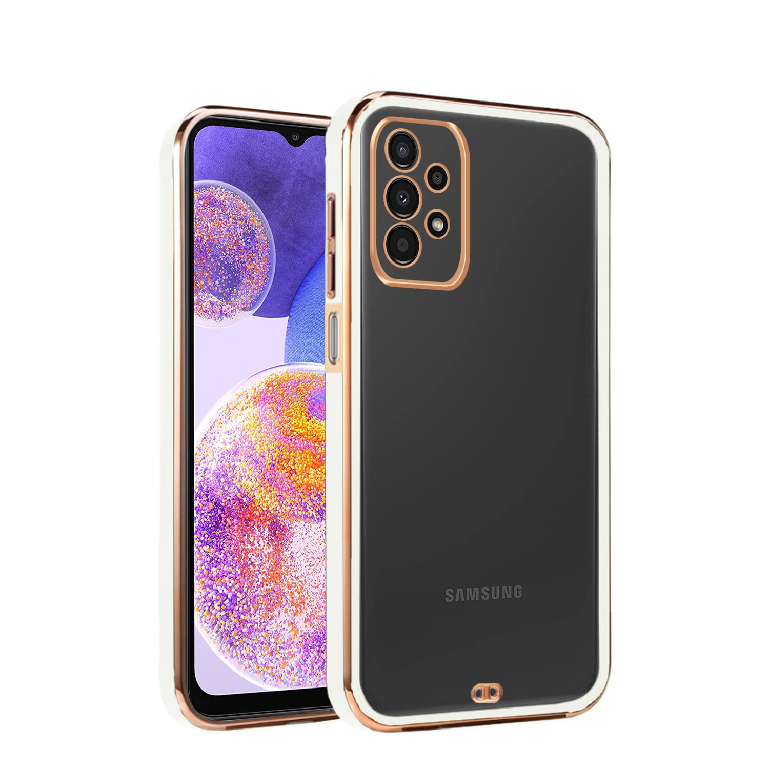 Pikkme Samsung A23 4G white mobile back cover