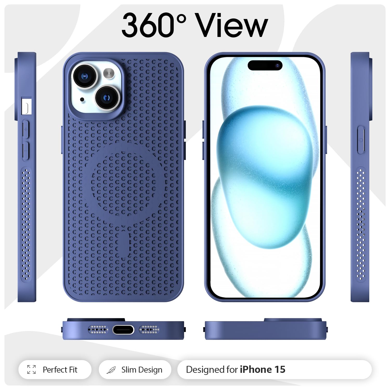 Blue mobile back cover for iPhone 15 – Pikkme – photo 3