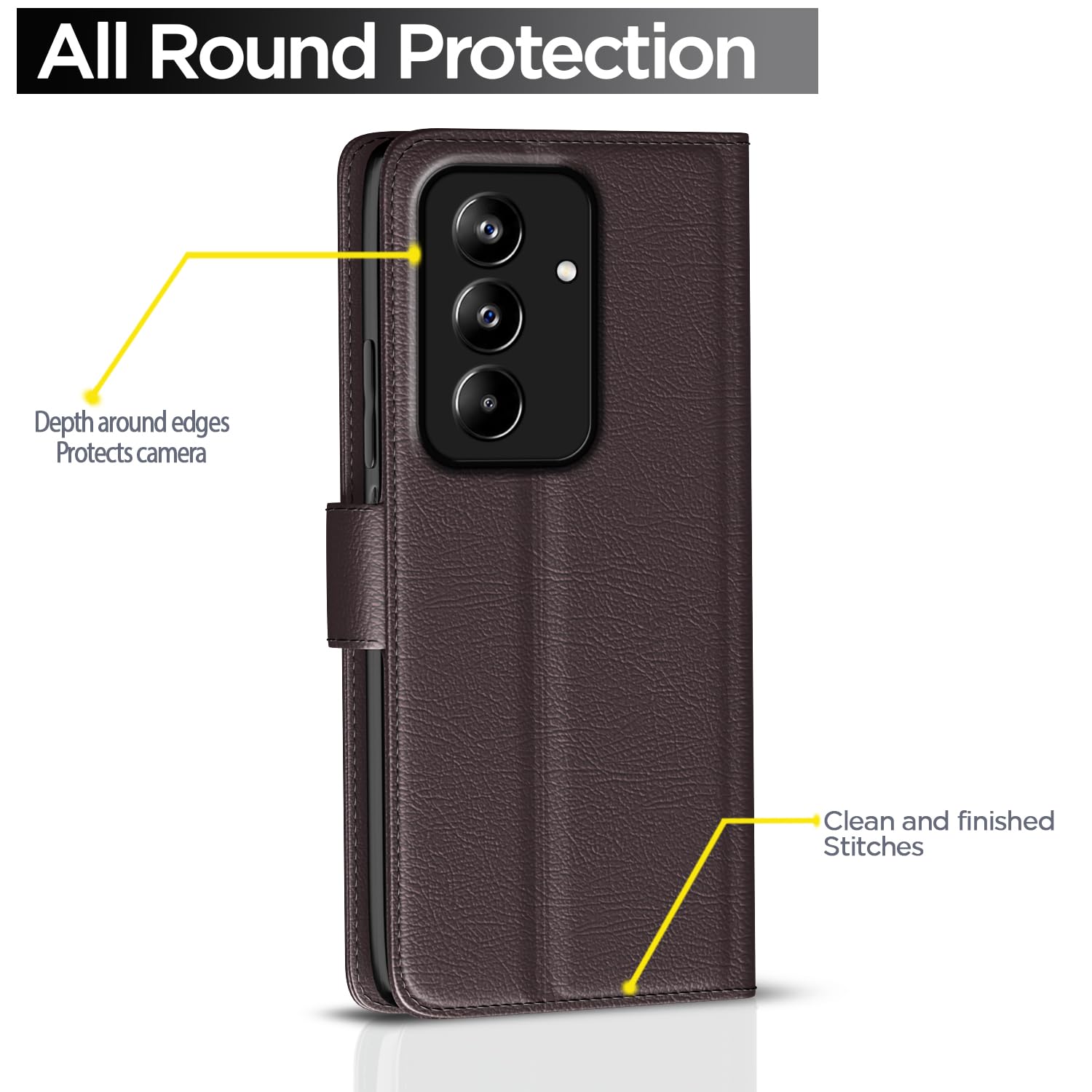 Pikkme Samsung M47/A27 5G Wallet coffee flip case – photo 4