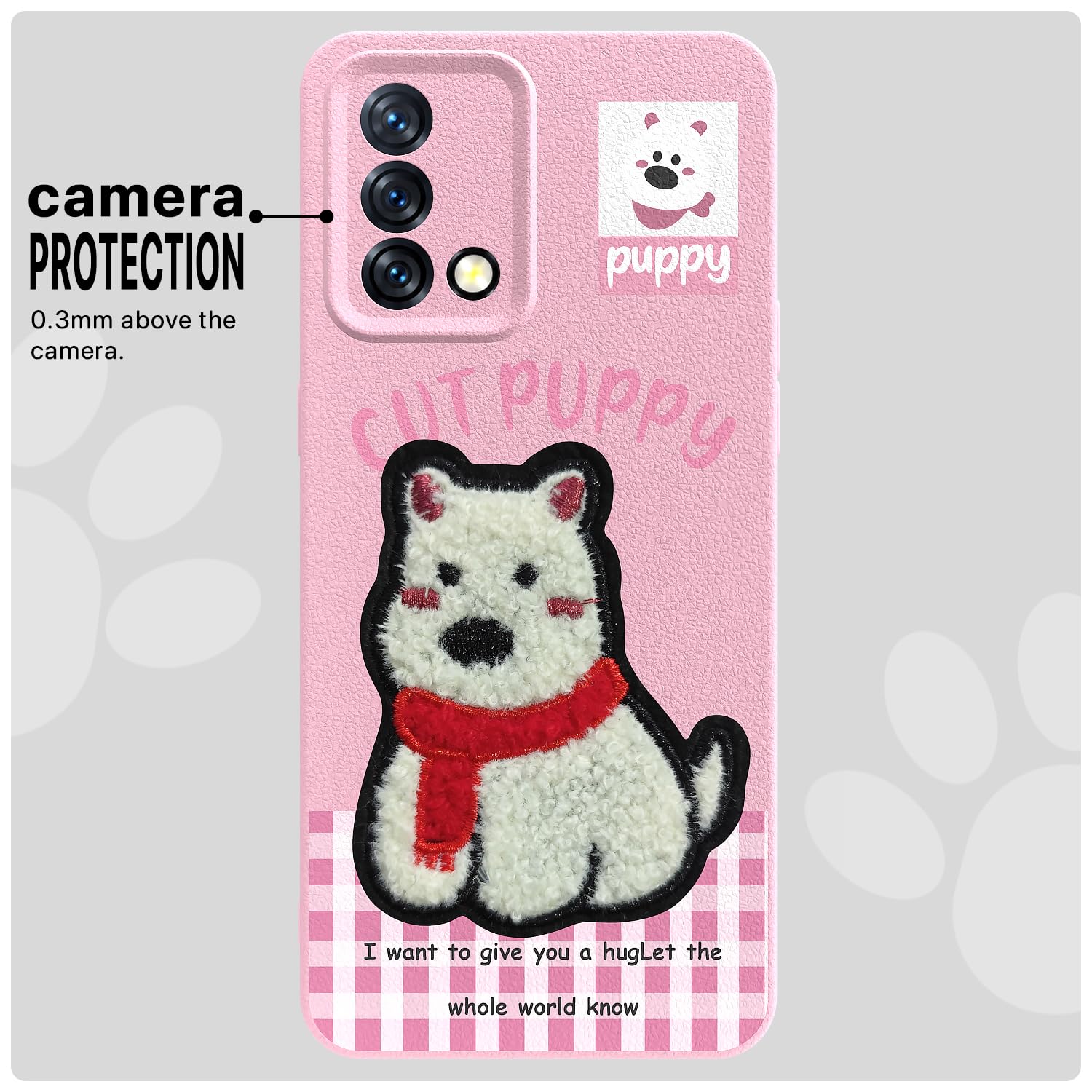 Pikkme Oppo F19/F19s Plush Patch pink back cover – photo 6