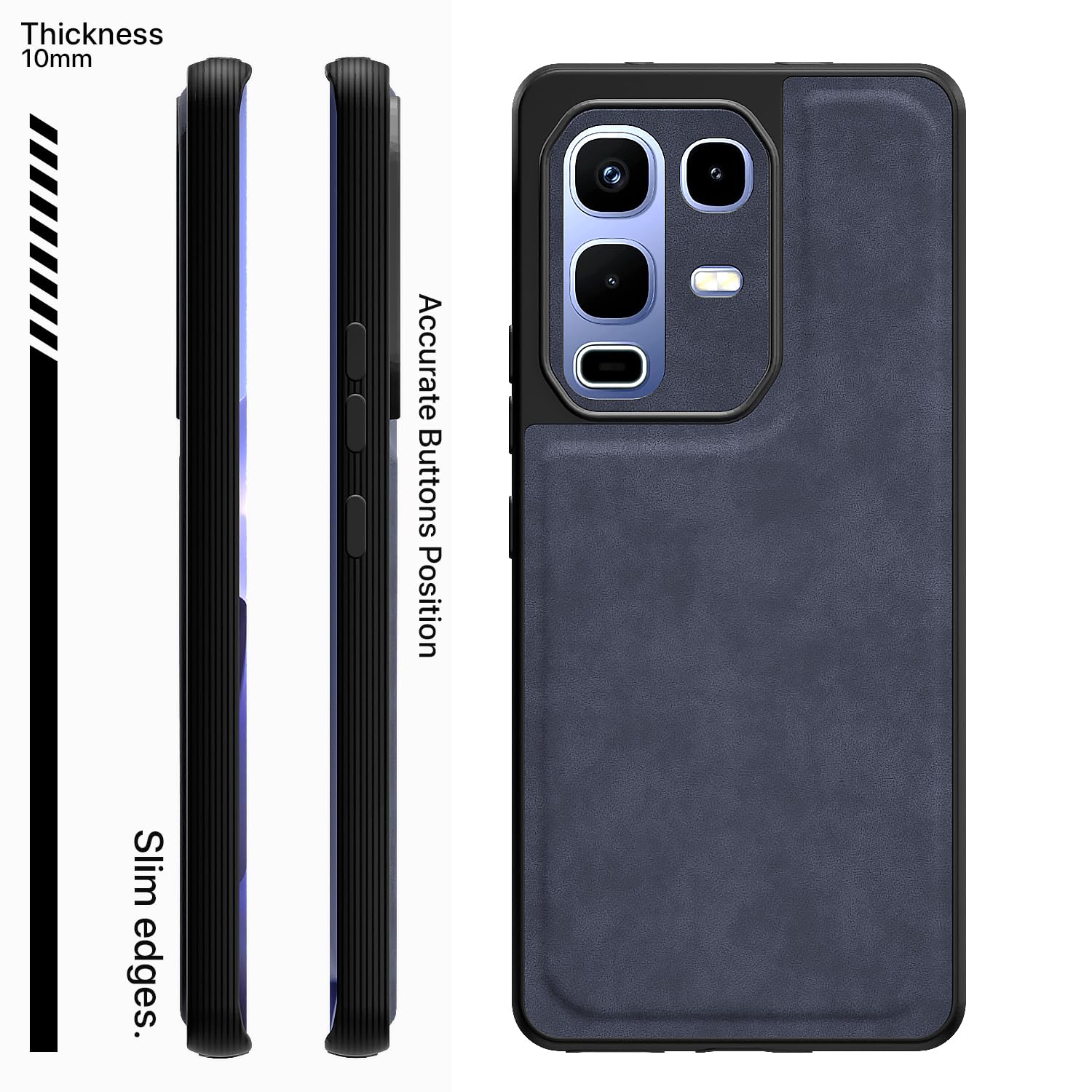 Infinix Note 50s 5G Leather mobile cover in blue by Pikkme – photo 3