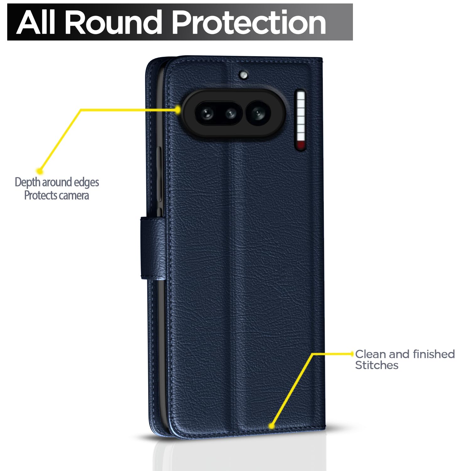 Nothing Phone 4a 5G Wallet flip case in blue by Pikkme – photo 4