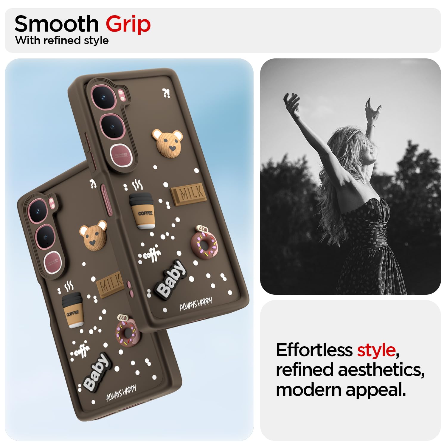 Vivo Y31 5G/3D Silicone mobile cover in brown by Pikkme – photo 2