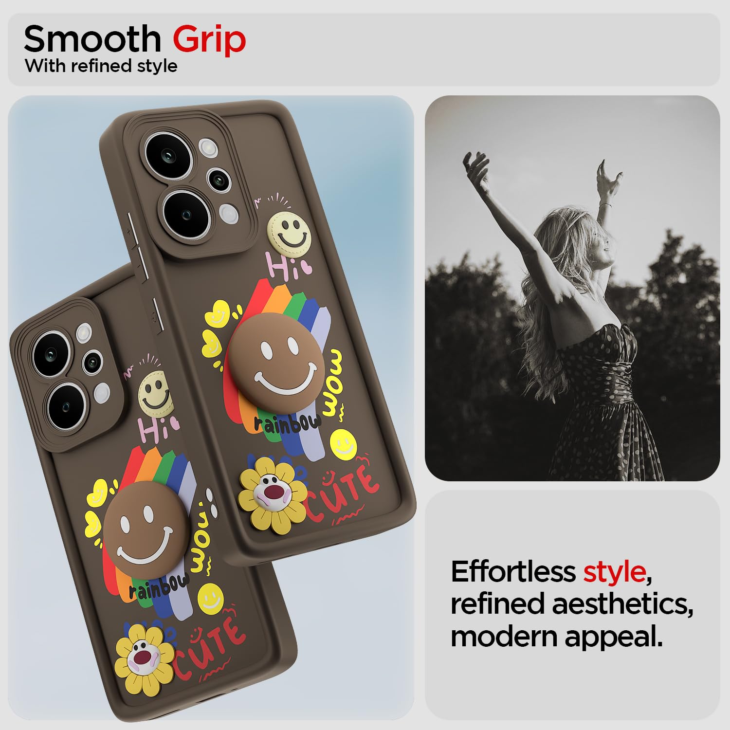 Brown Soft Silicone mobile back cover for Realme P4 Power 5G – Pikkme – photo 2