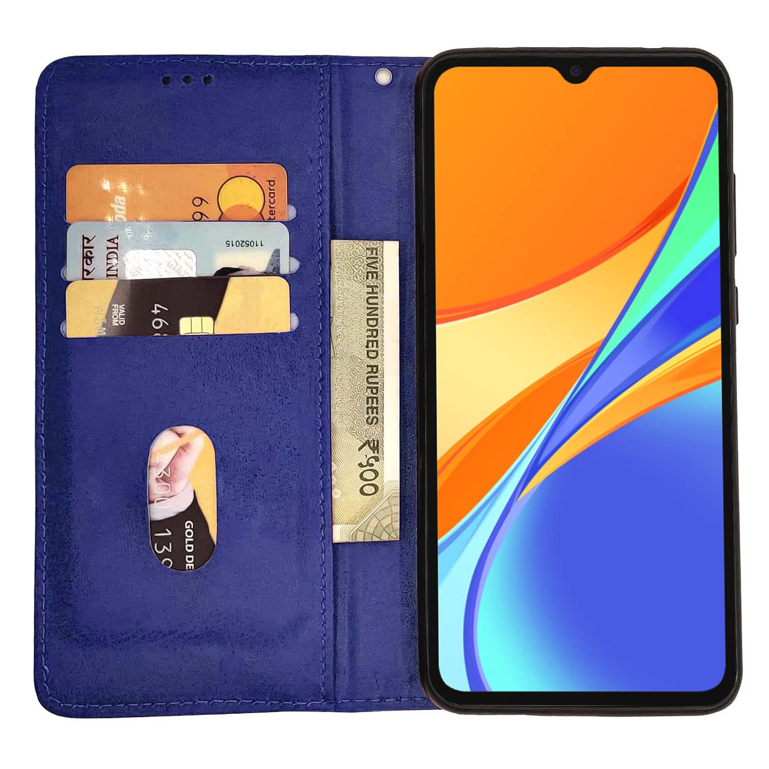 Pikkme blue Wallet mobile flip cover for Redmi 10A/10A Sport/9, Poco C31 – photo 2