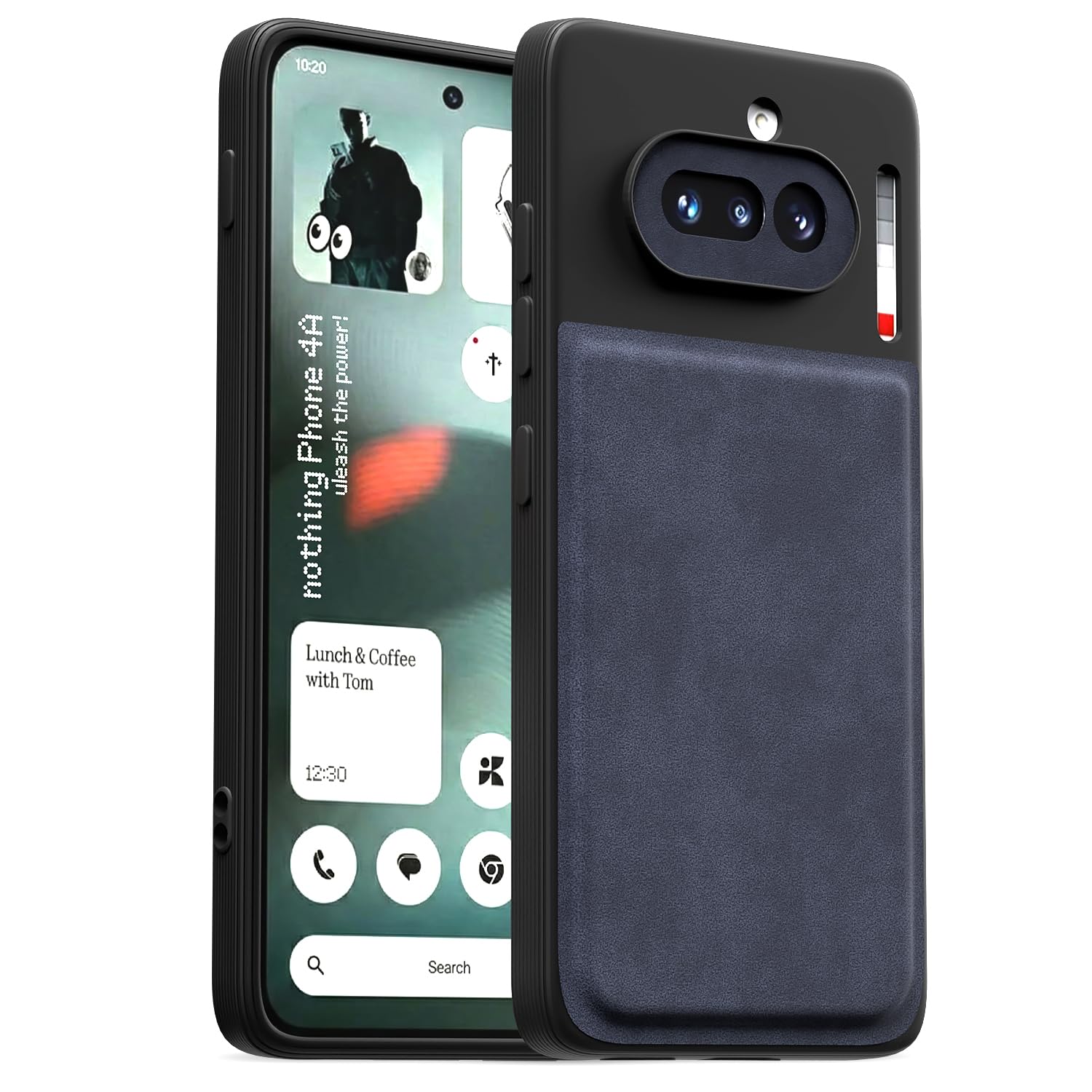 Pikkme Nothing Phone 4a 5G Leather blue mobile cover