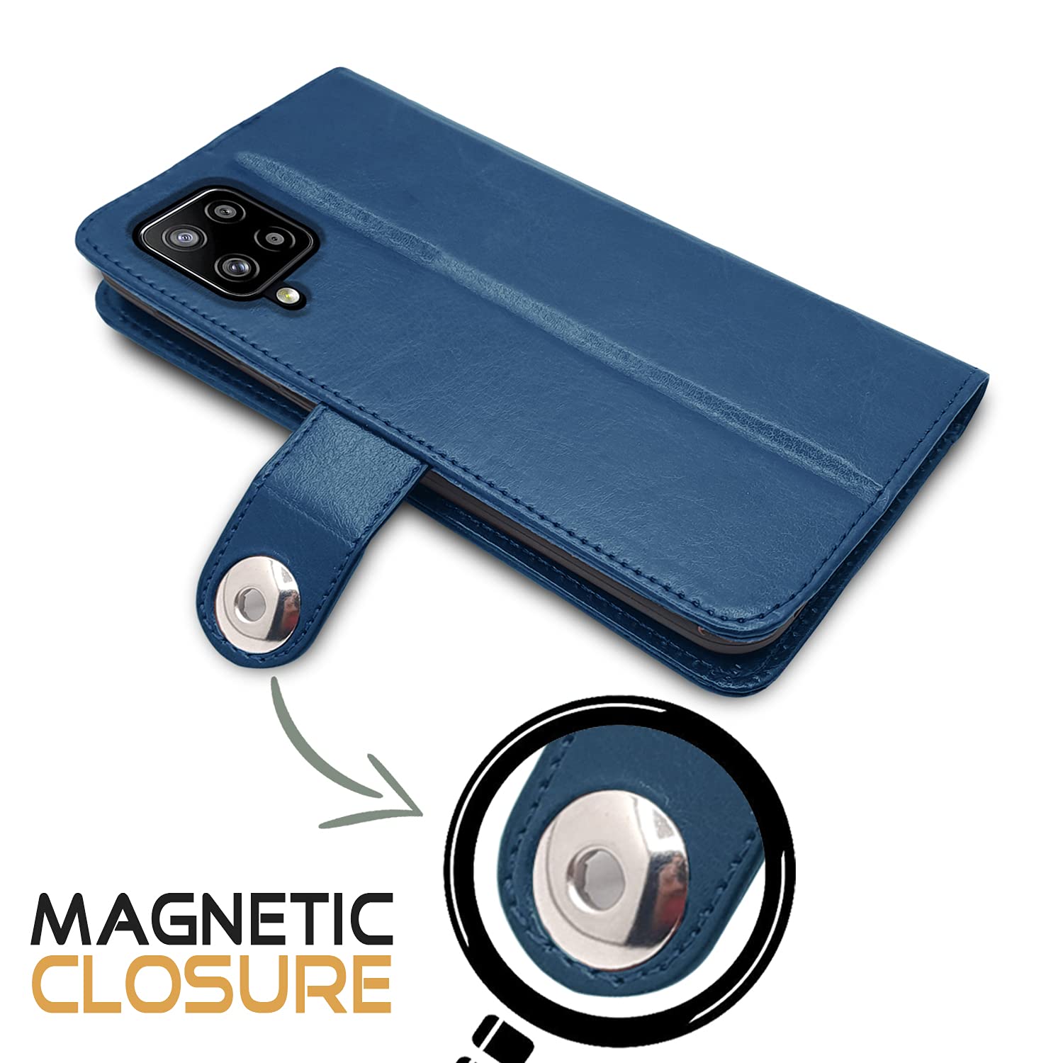 Pikkme Samsung M42 5G blue mobile flip cover – photo 4