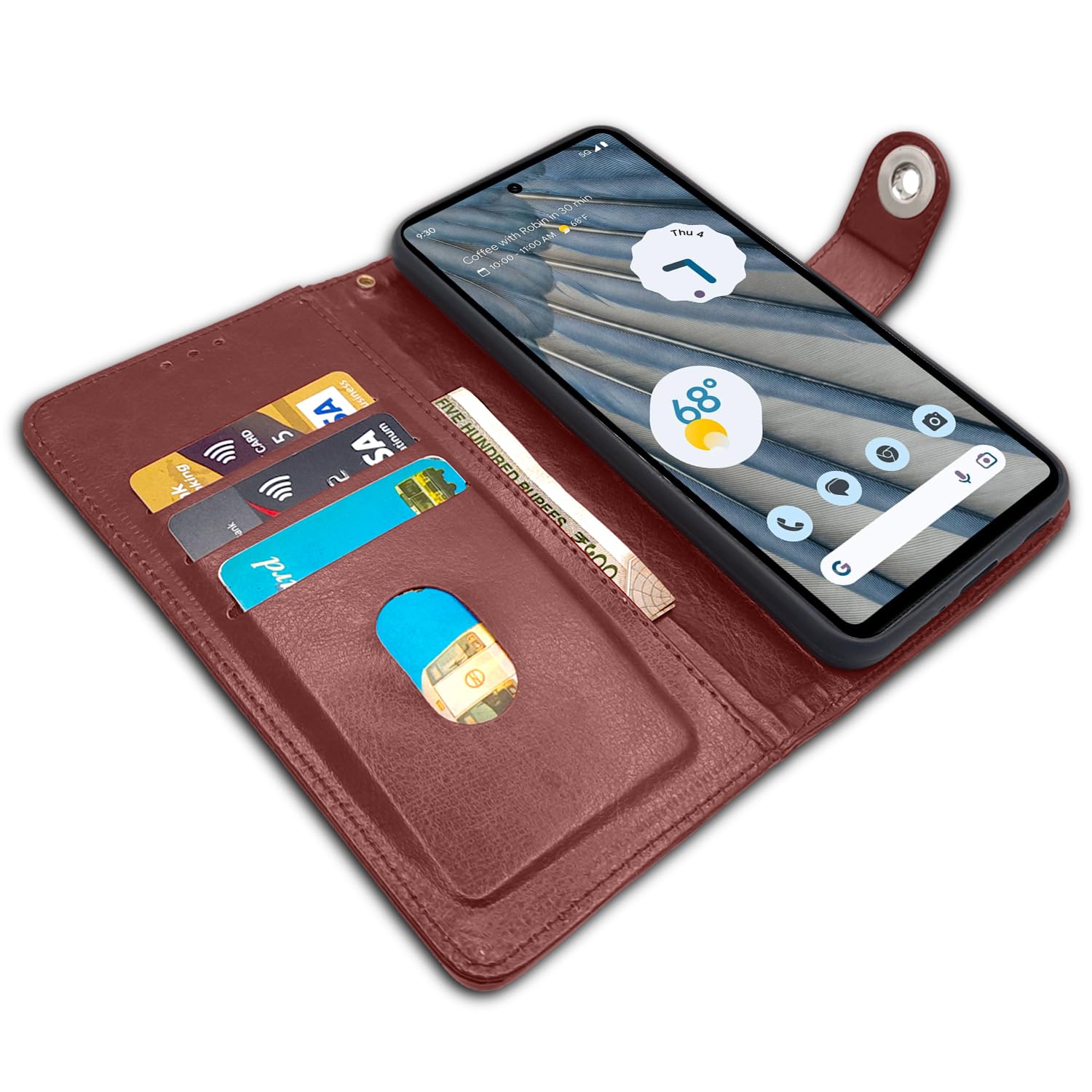Pikkme brown flip cover for Google Pixel 7A – photo 3
