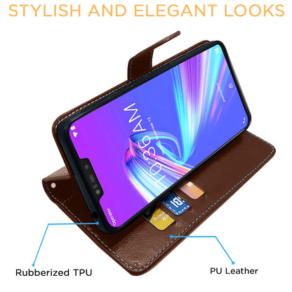 Pikkme Asus Magnetic brown & coffee flip cover – photo 5