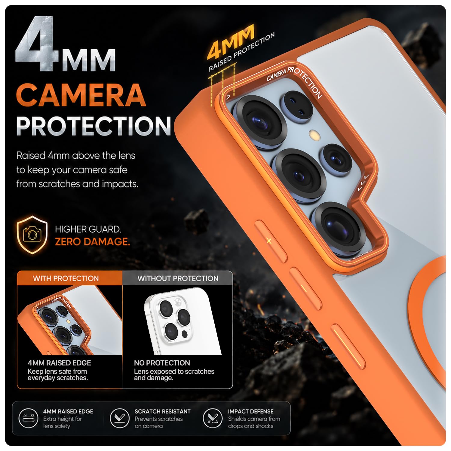 Pikkme Samsung S25 Ultra 5G orange mag-safe mobile cover – photo 4
