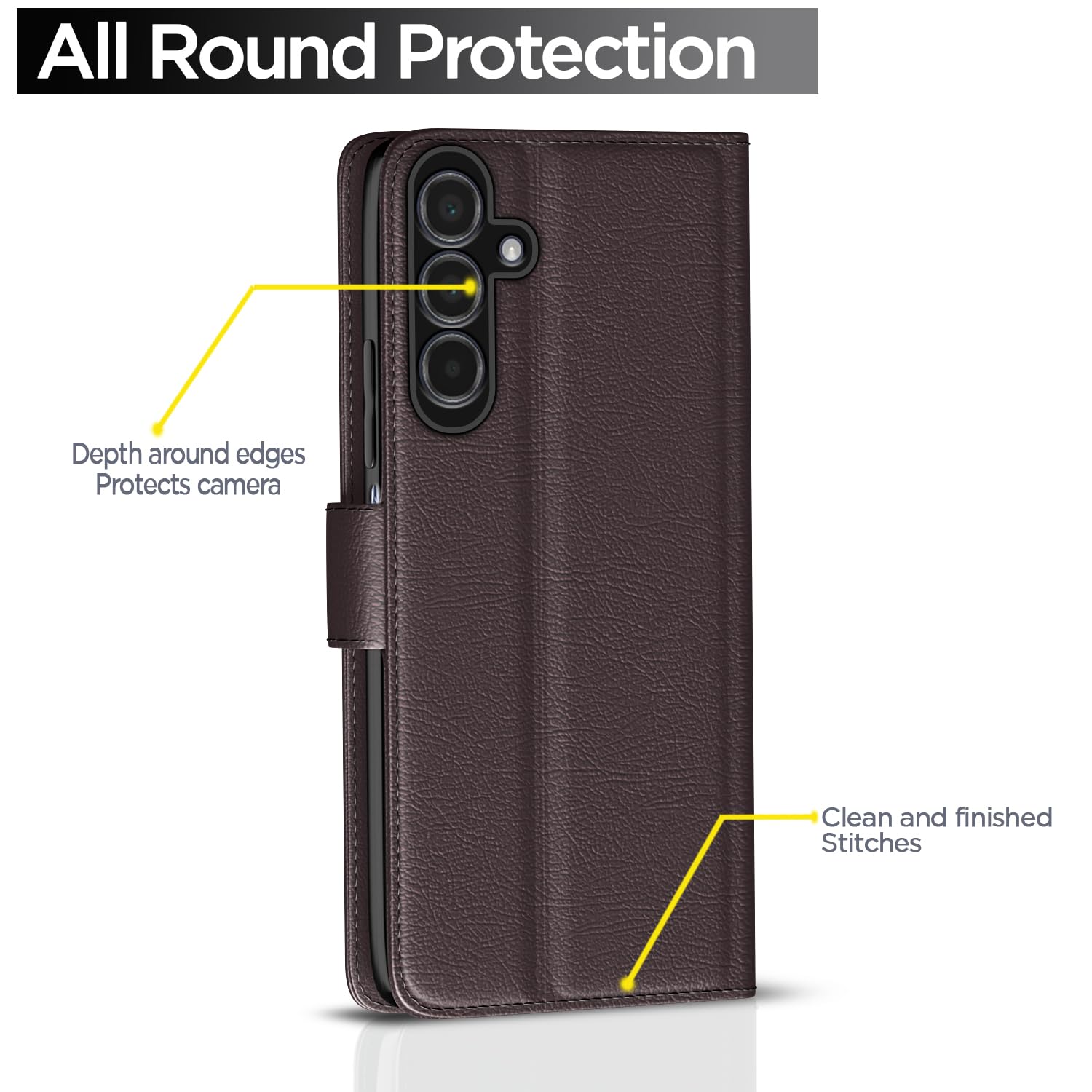 Pikkme coffee wallet flip cover for Samsung A35 5G – photo 4