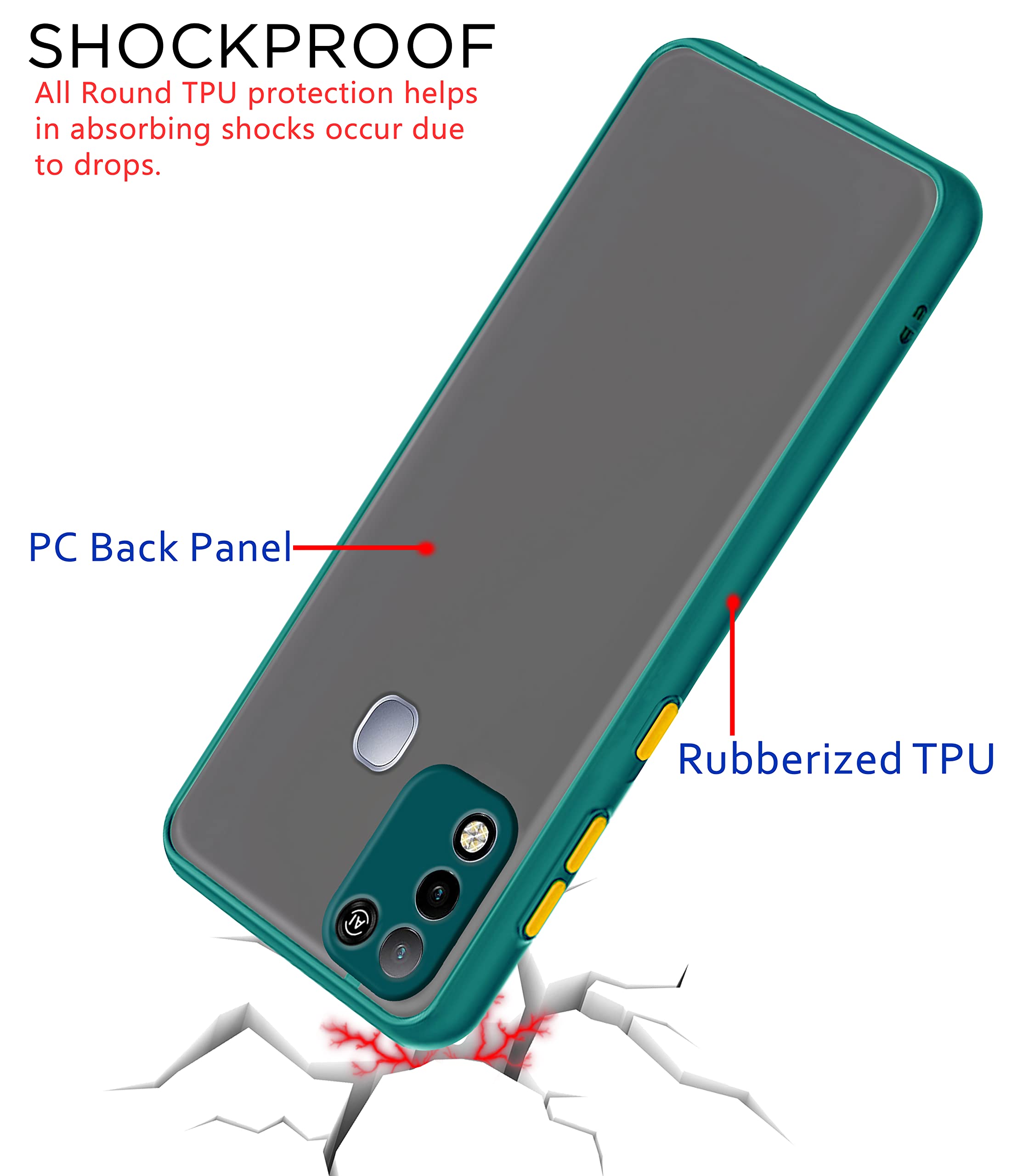 Infinix Smart 5 mobile back cover in green by Pikkme – photo 4