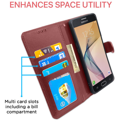 Pikkme Samsung J5 Prime Wallet brown wallet flip cover – photo 3
