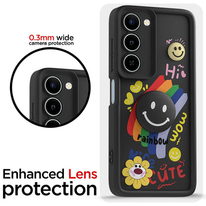 Realme P4 Lite/C83 5G Smile Rainbow back cover in black by Pikkme – photo 5