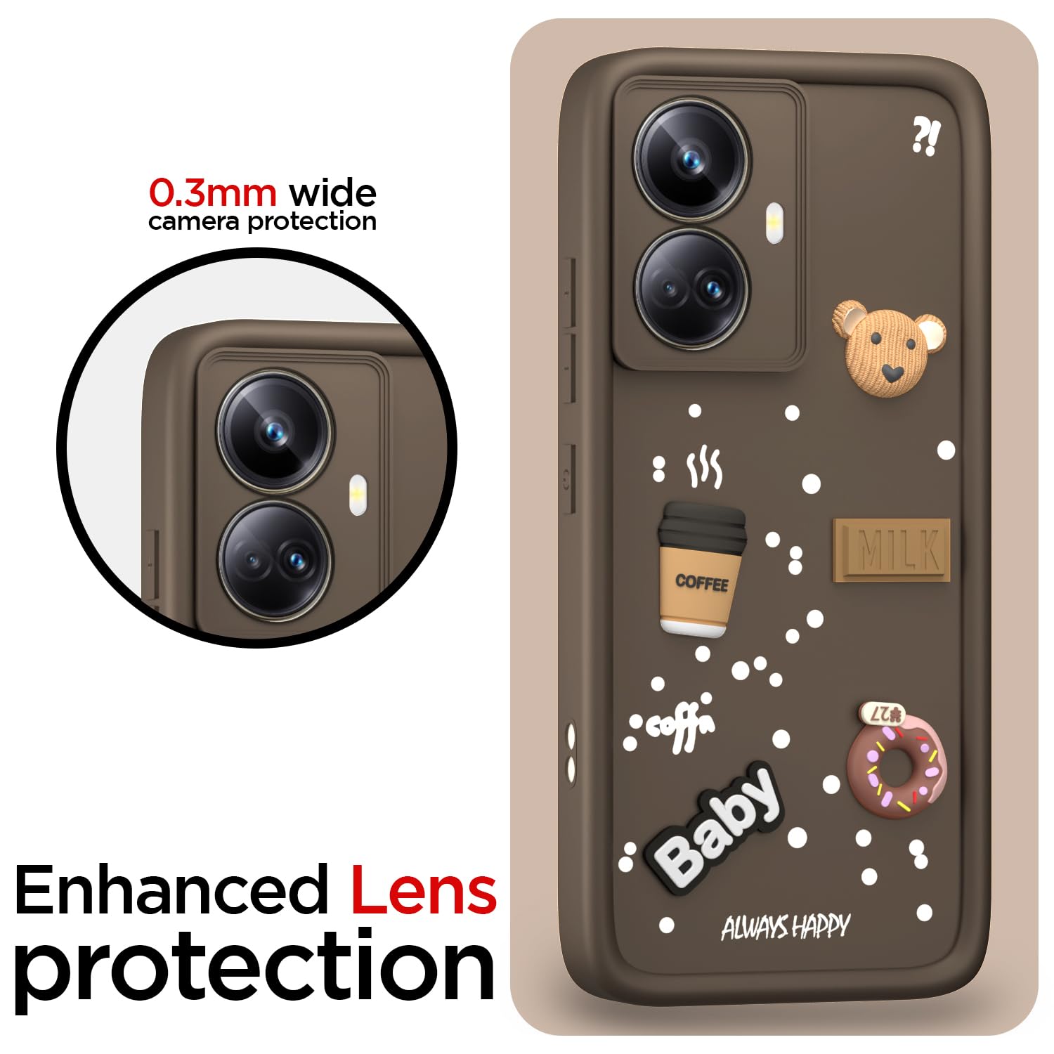 Pikkme brown Silicone back cover for Realme 10 Pro Plus 5G – photo 5