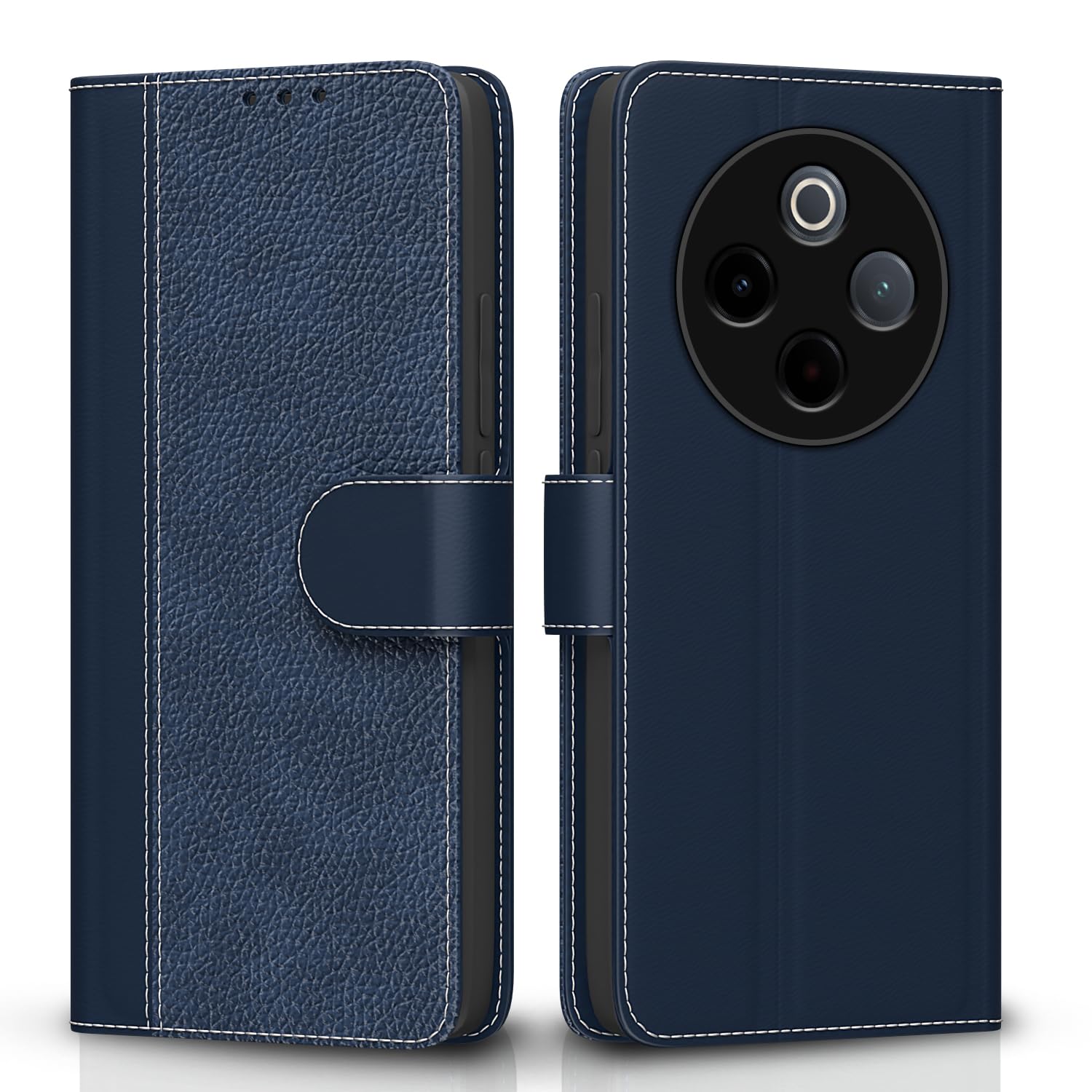  Vivo T4 5G / iQoo Z10 5G Contrast Flip Cover  - Blue