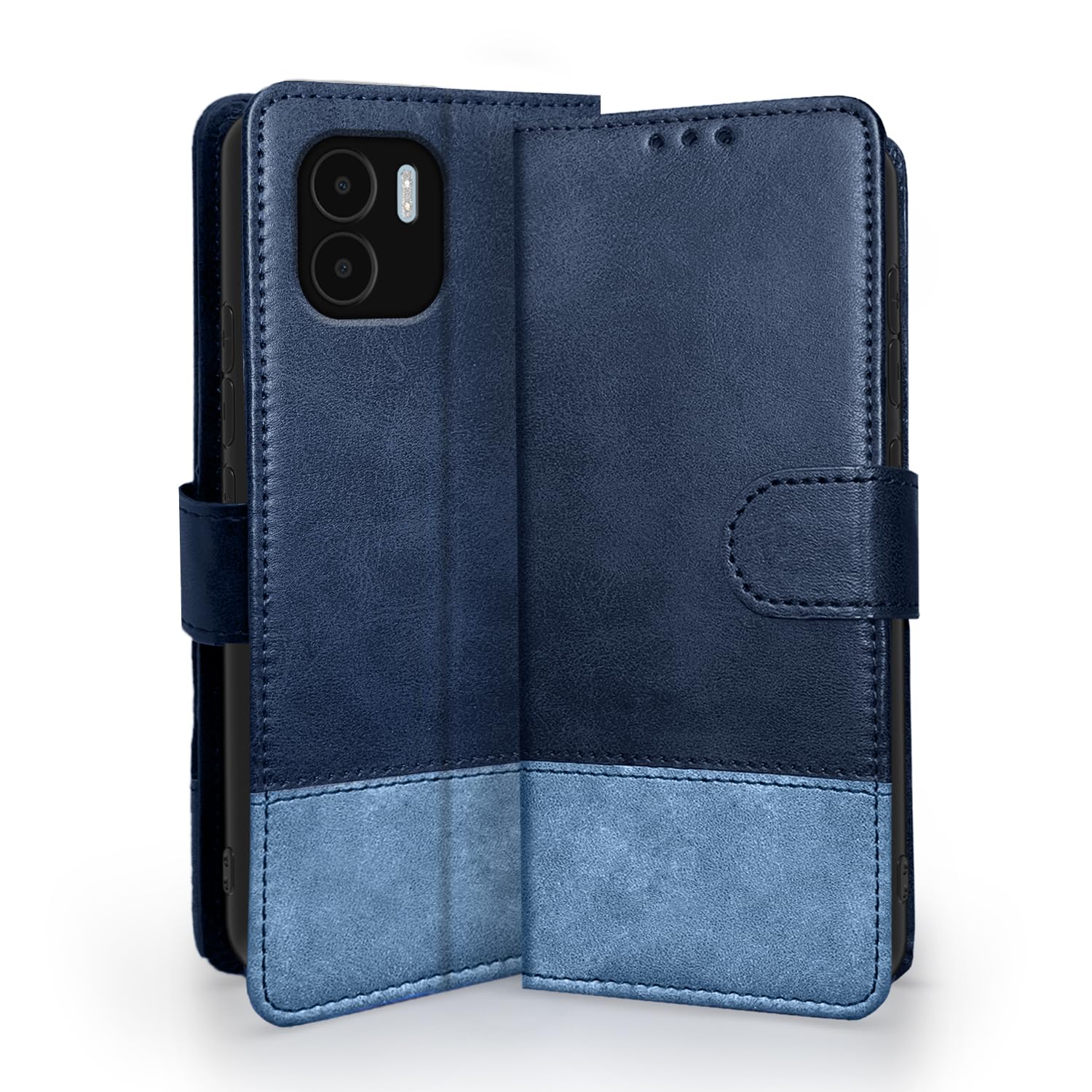 Navy & light blue Wallet flip case for Redmi A1/A2 – Pikkme