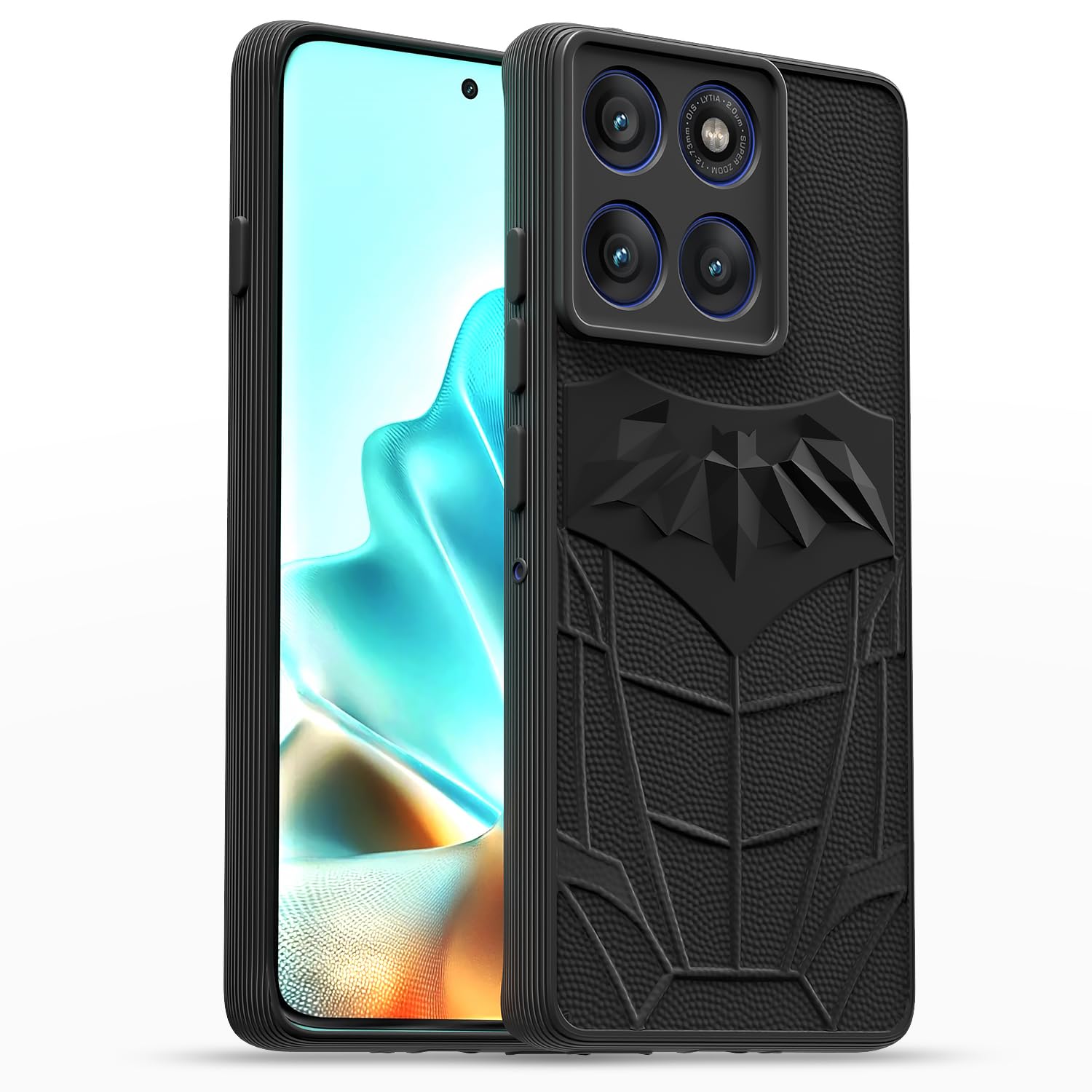 Pikkme Motorola Moto Edge 60 Pro 5G Shockproof Stylish Cartoon Back Cover (Black)