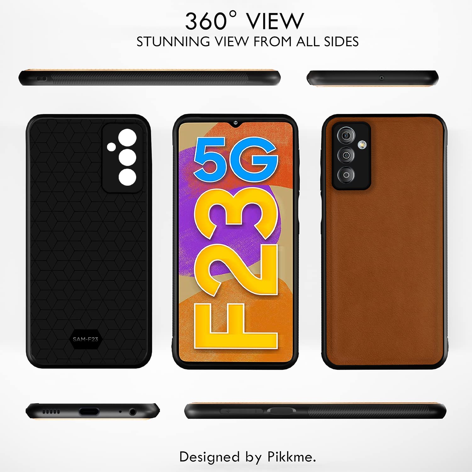 Pikkme camel Leather phone cover for Samsung F23 5G – photo 2