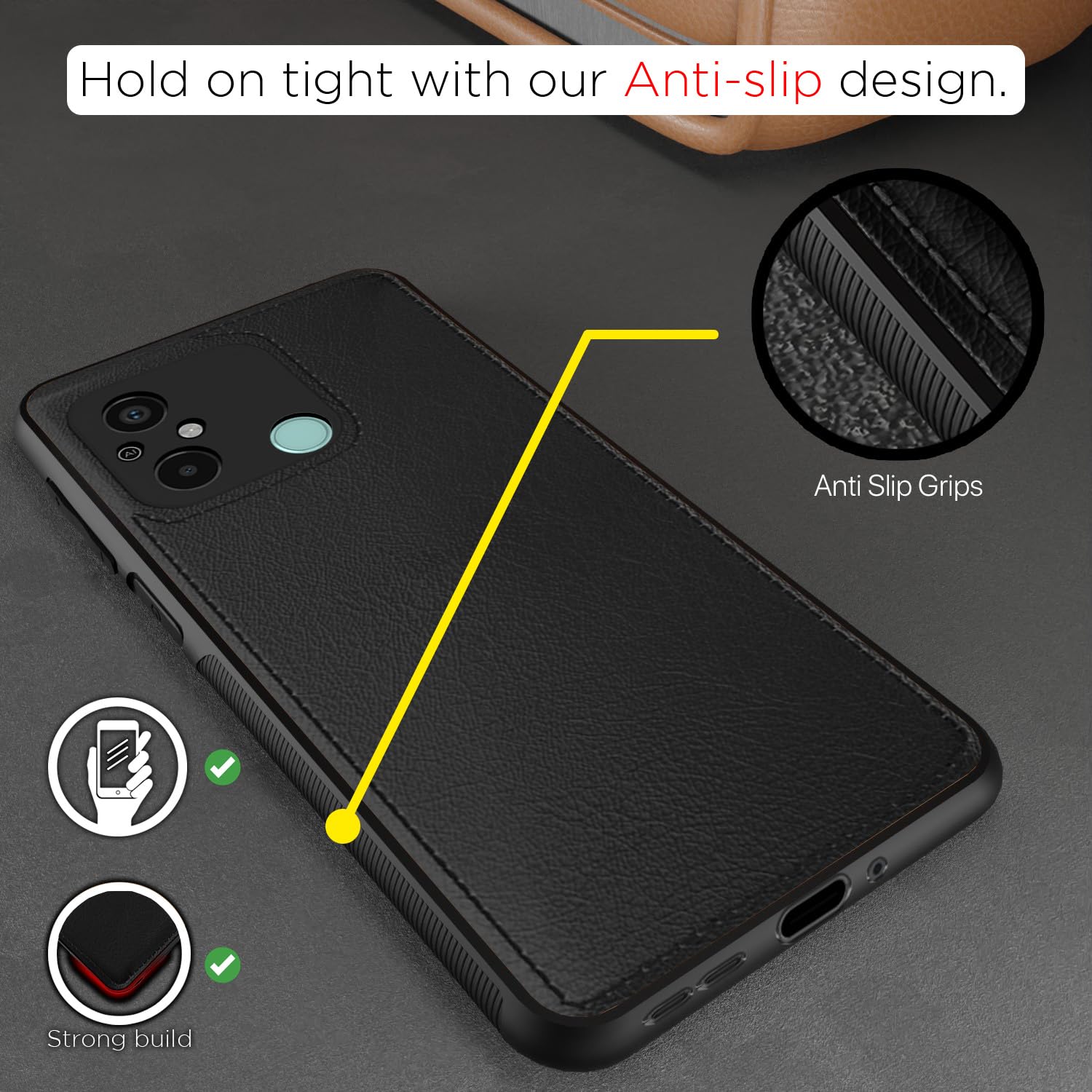 Black phone cover for Redmi 12C/Poco C55 – Pikkme – photo 2