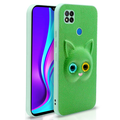 Pikkme green Cat mobile cover for Redmi 10A/9/9C, Poco C31