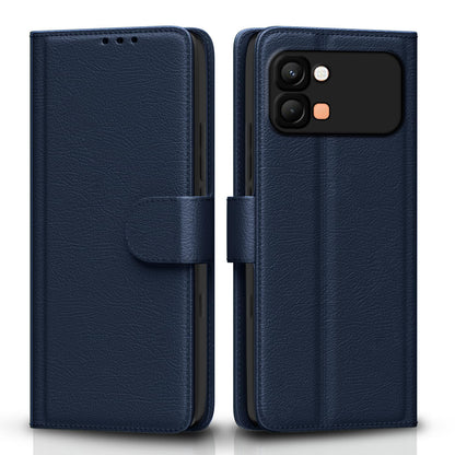 Pikkme blue Wallet mobile flip cover for Infinix Note Edge 5G