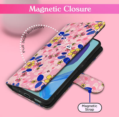 Samsung M55/M55s/F55 5G wallet flip cover in pink flower by Pikkme – photo 6