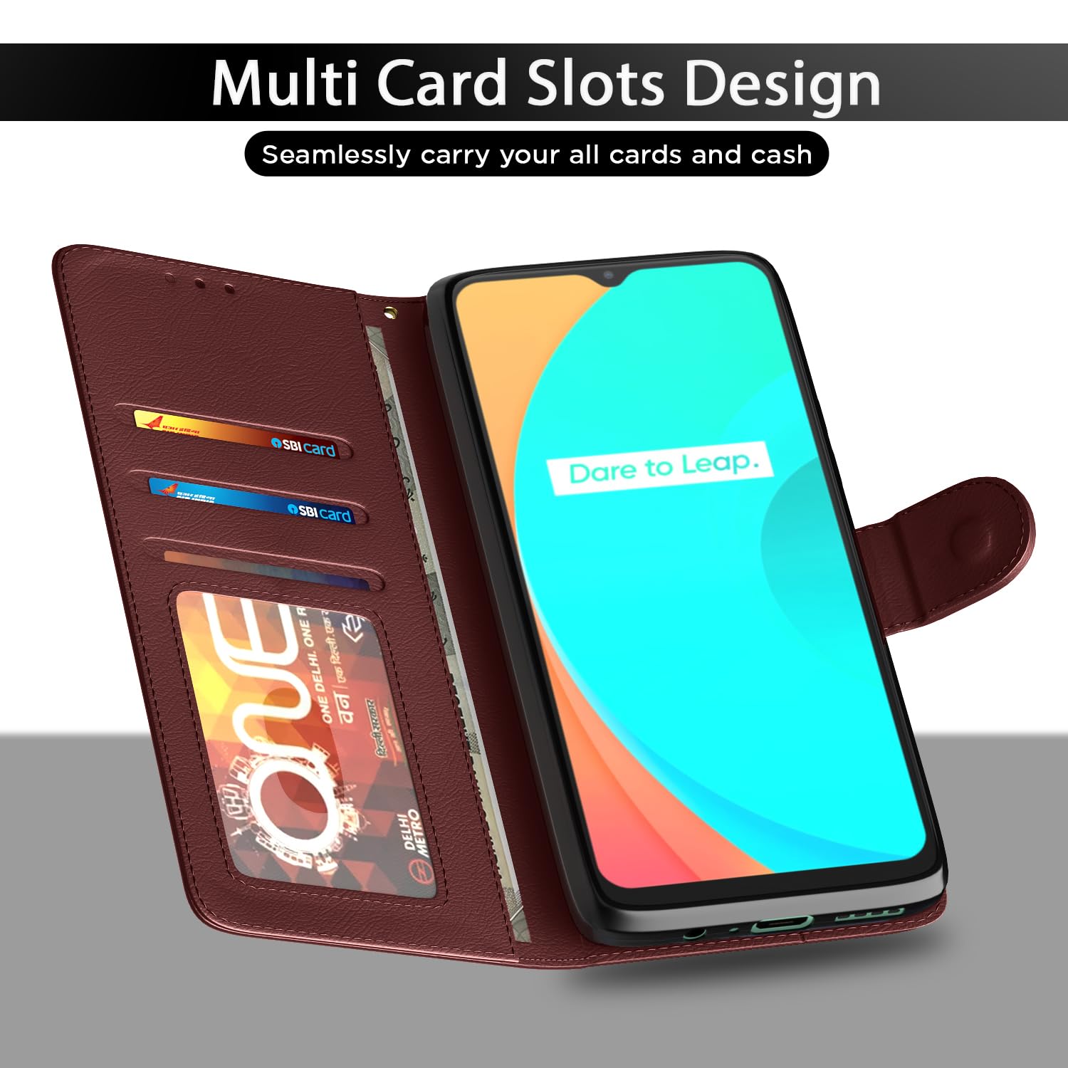 Pikkme brown flip case for Realme C11 – photo 5