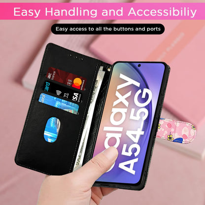 Pink flower Wallet flip case for Samsung A54 5G – Pikkme – photo 7