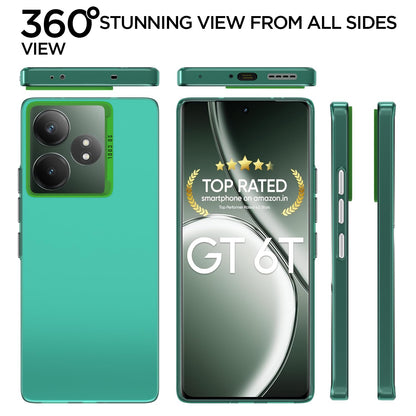 Pikkme Realme GT 6T 5G So Cool Matte Finish Back Cover (Green)